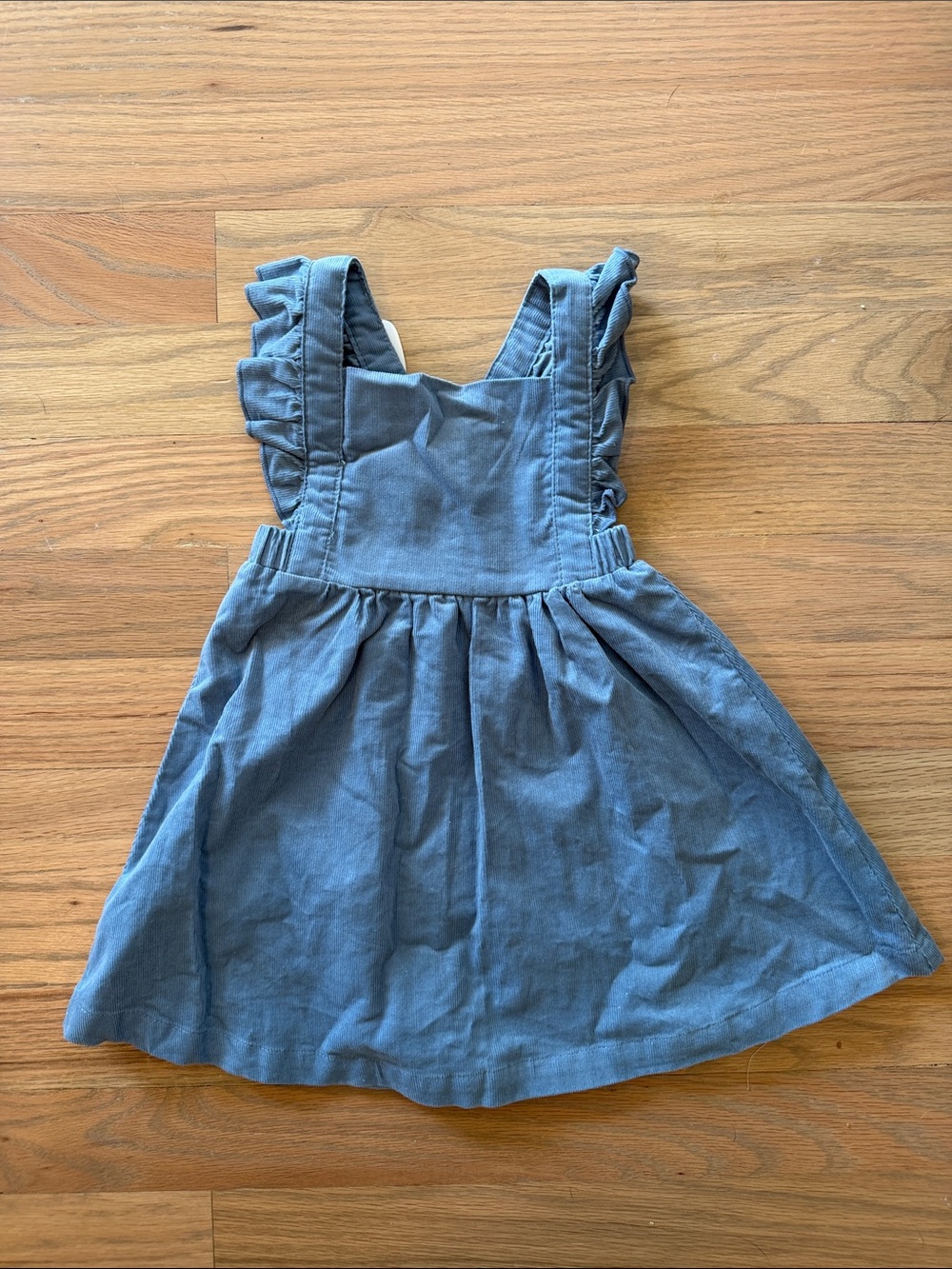 Angel Dear Dusty Blue Ruffle Strap Dress